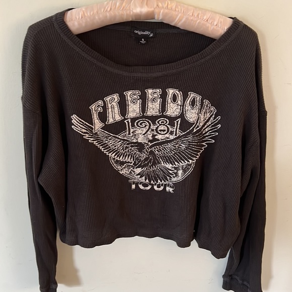 Originality Top /Cropped Freedom Tour 1981 Sz Small - Picture 3 of 8